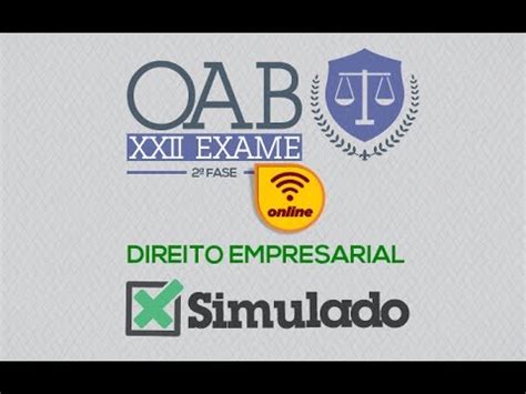 Corre O Do Simulado Direito Empresarial Oab Fase Xxii Exame