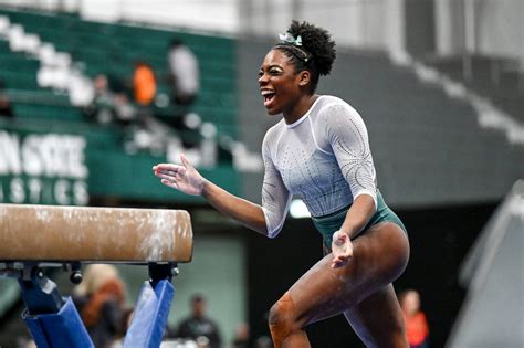 Michigan State Gymnastics Wins Big Ten Title Earns Tourney Berth