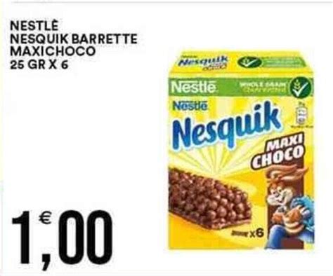 NESTLE NESQUIK BARRETTE MAXICHOCO 25 Gr X 6 Offerta Di Vantaggio Cash Carry