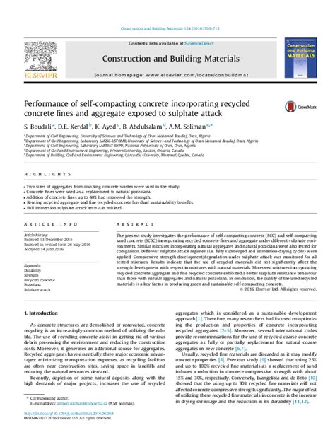 Pdf Performance Of Self Compacting Concrete Incorporating Recycled