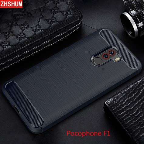 Carbon Fiber Pattern Case For Xiaomi Pocophone F Poco Soft Silicone