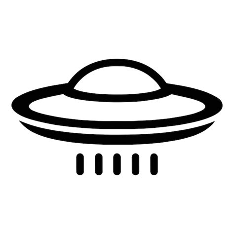 Icono Platillo Volador Ufo Aislado Sobre Fondo Blanco Vector Premium