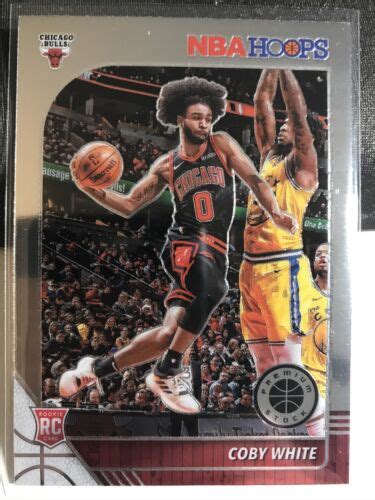 2019 20 Panini NBA Hoops Premium Stock Base Coby White Rookie Card 204