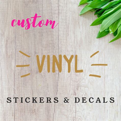 Custom Vinyl Stickers And Decals Etsy