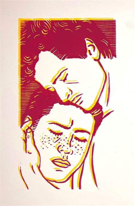 What Is Real II Lino Print Linocut Lgbt Destiel Handmade Lino Gay Art Etsy