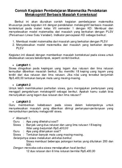 Detail Contoh Metakognitif Dalam Pembelajaran Koleksi Nomer 9