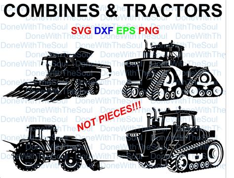 Combine Svg Tractor Svg Farm Tractor Svg Car Vector Etsy Finland