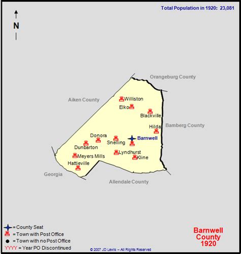 Barnwell County, SC - 1920