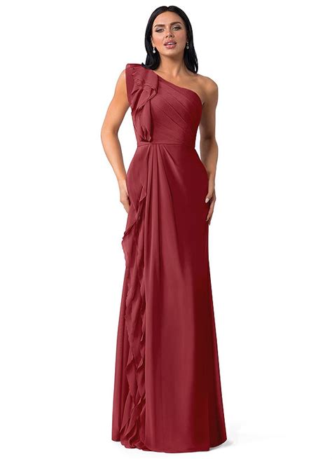 Pomegranate Azazie Sharon Bridesmaid Dresses Azazie