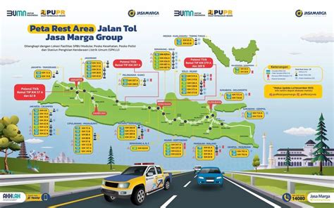 peta rest area jalan tol trans jawa daftar lokasi  fasilitas