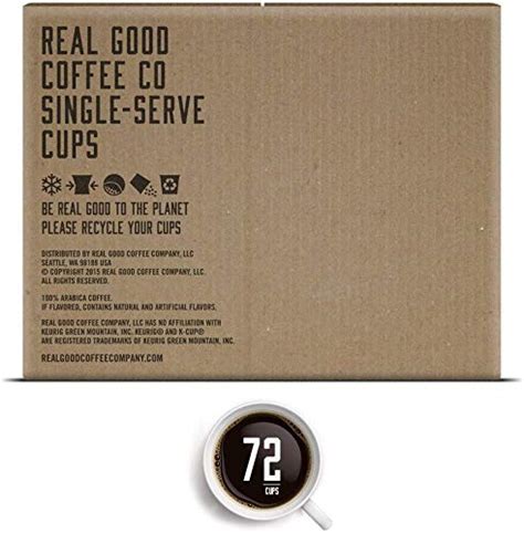 Real Good Coffee Company Single Use Coffee Pods Variety Pack 4 Roast Options K Cup