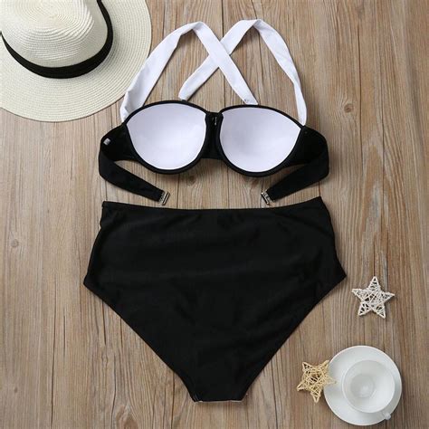 Buy Womens High Waist Bathing Suit Swimwear Padded Push Up Bikini Set Swimsuit At Affordable