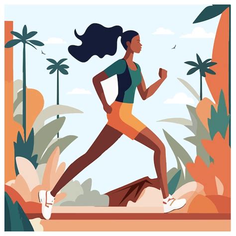 Vectores E Ilustraciones De Mujer Corriendo Ilustracion Para Descargar