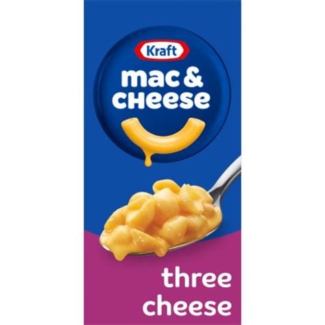 Kraft Three Cheese Mac N Cheese Macaroni and Cheese Dinner, 7.25 oz ...