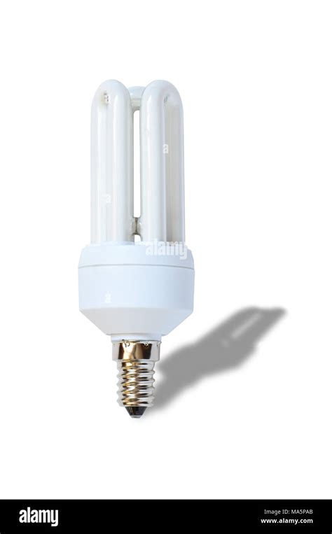 Energy Saving Compact Fluorescent Lightbulb Isolated On White