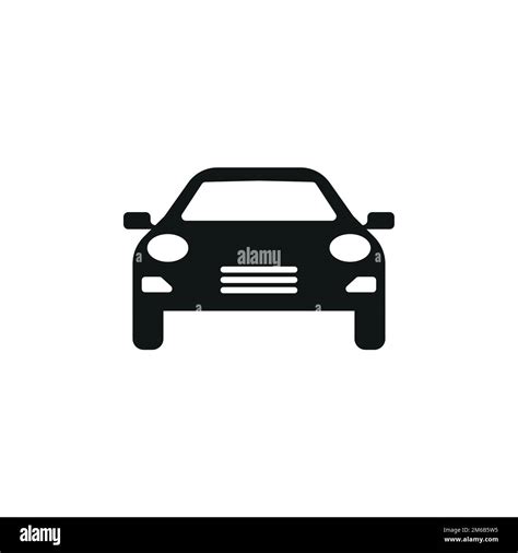 Car Vector Icon Isolated Simple View Front Logo Illustration Sign