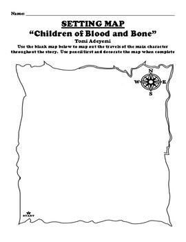 “Children of Blood and Bone” Tomi Adeyemi SETTING MAP WORKSHEET | TPT