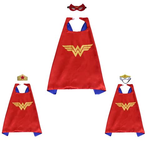 70cm children kid wonder woman cape with mask super herois superhero capes mantle cloak for girl ...