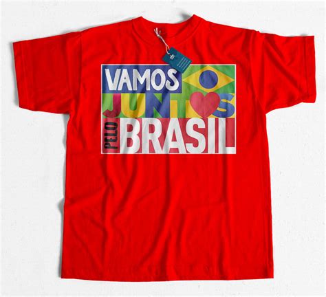 Camisa Camiseta Vamos Juntos P Brasil 100 Algodão Elo7