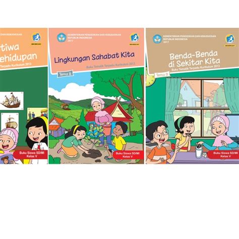 Jual Paket Buku Tematik SD Kelas 5 Semester 2 Tema 6 S D 9 Shopee