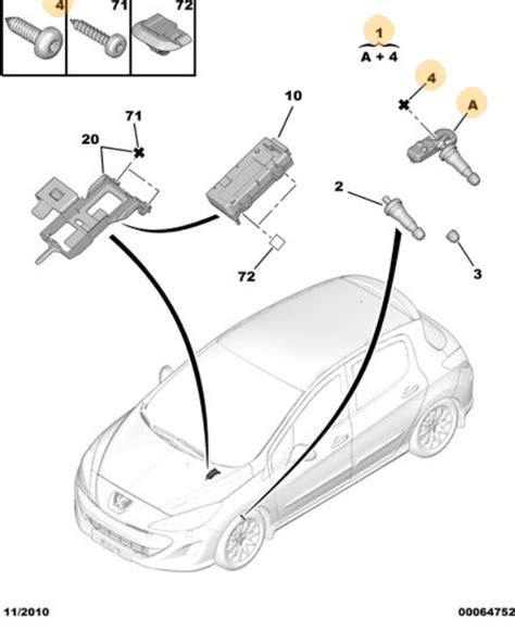 Peugeot 308 2008 2013 Tyre Pressure Monitor 5430w0