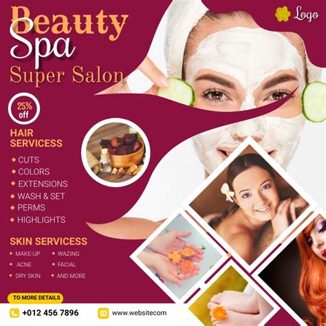 Copy Of Beauty Salon Instagram Post Postermywall