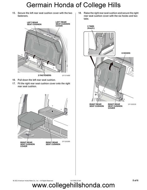 2017 2025 Genuine Honda Ridgeline Rear Seat Cover Oem New 08p32 T6z 110a Ebay