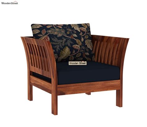 Buy Raiden Wooden Sofa Set Honey Indigo Dusky Leaf At 20 OFF Online