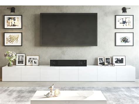 Extra Long White TV Unit - Modern TV Cabinet