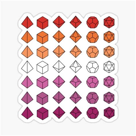 Lesbian Pride Dice Sticker For Sale By DapperZombee Redbubble