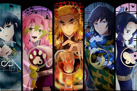 Kimetsu No Yaiba Characters Chromebook Pixel Anime And Background