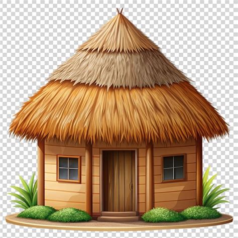 Premium Psd Tribal Thatched House Isolated On Transparent Background