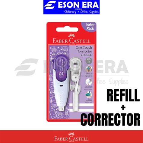 Faber Castell One Touch Correction Tape Refillable Refill Value Pack