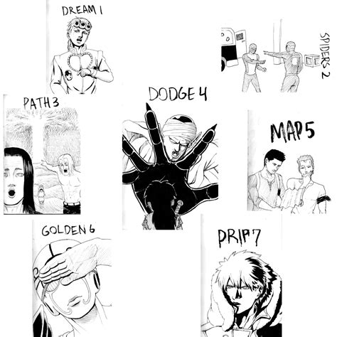 Collage Of The First Week Of Inktober 2023 Rinktober