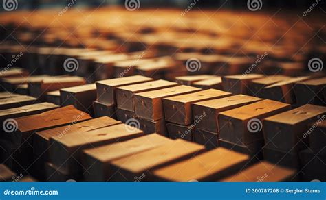 A Large Pile Of Boxes Stacked On Top Of Each Other Ai Stock