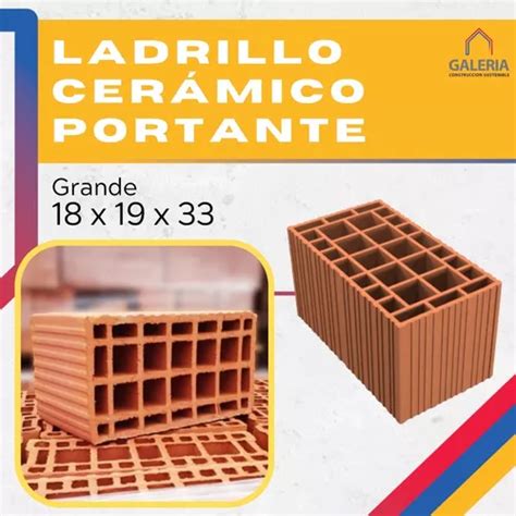 Ladrillo Hueco Ceramico Portante P18 18x19x33cm Pallet X 90 En Venta En