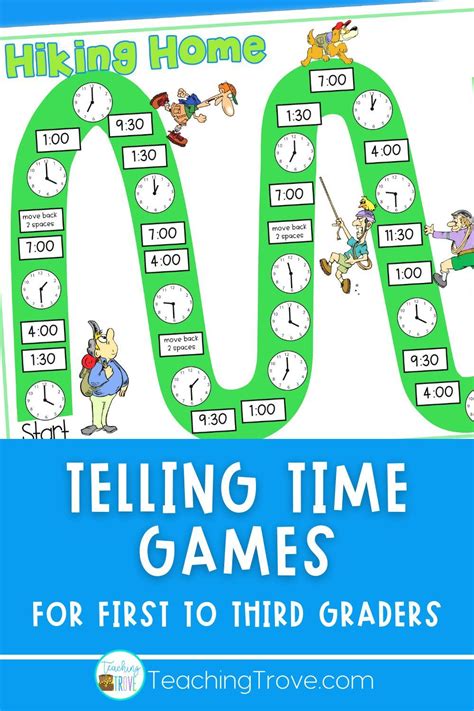 5 time games to help consolidate the concept of time. Perfect for a math center and grades 1-2 ...