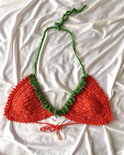 Bikinis Crochet Crochet Bra Crochet Wool Crochet Bikini Top Cute