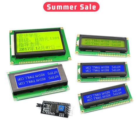 1pcs Lcd Module 16x2 Iici2c Pcf8574 Lcd1602 Display Screen Character Lcd Bluegreen Blacklight