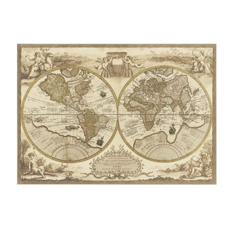 R Tro Carte Du Monde Sticker Mural Autocollant Outil De D Coration Pour