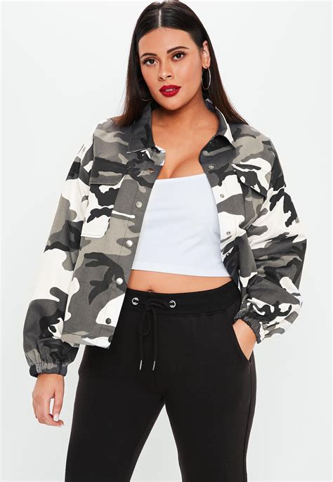 Plus Size Gray Camo Print Jacket Sponsored Gray Ad Size Camo Camo Print Jacket Plus