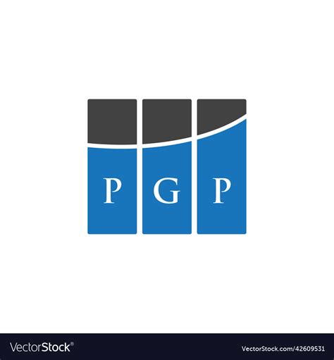 Pgp letter logo design on white background Vector Image