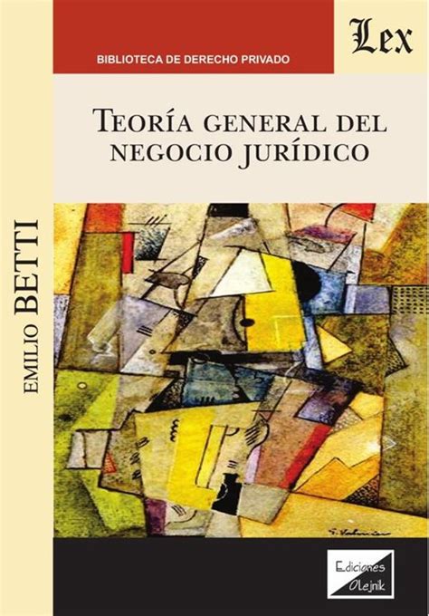 Teoría general del negocio jurídico