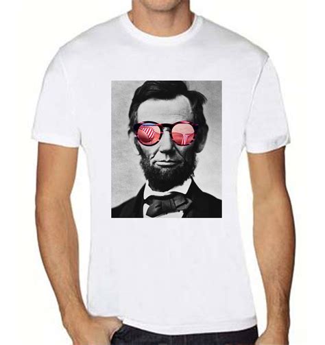 Abraham Lincoln With Sunglasses T Shirt Etsy