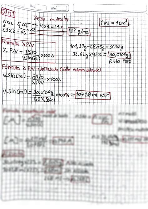 Solution Soluciones Y Unidades De Concentracion Ejercicio Quimica