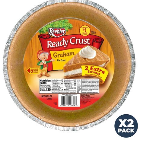 Keebler Ready Crust Graham Pie Crust 10 9oz Pack Of 2