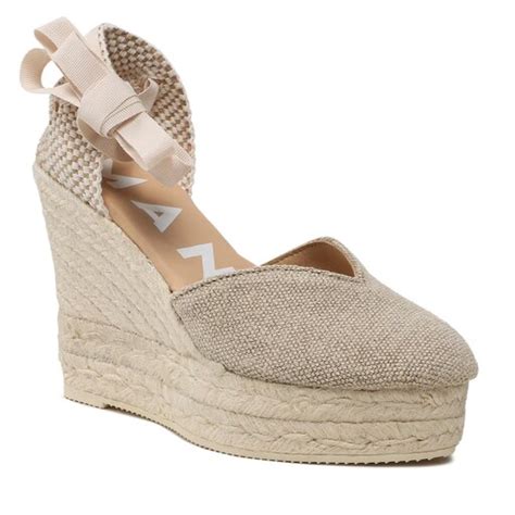 Espadrilles Manebi Heart Shaped Wedge Espadrilles O 7 1 WH Natural