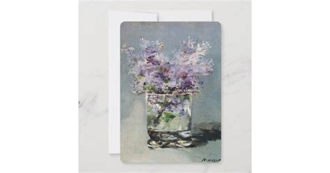 Lilacs In A Glass By Manet Bridal Shower Invitation Zazzle