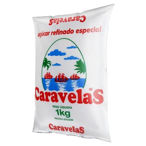 Acucar Refinado Caravelas Pacote Kg Bom Pre O Pinda Sp