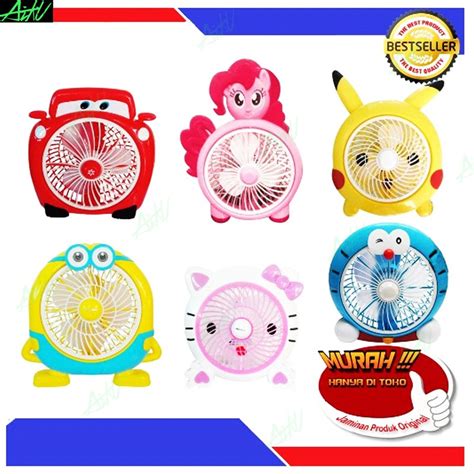 Ready Stock Kipas Angin 10 inch Fan Karakter Kartun WelHome Lucu ...